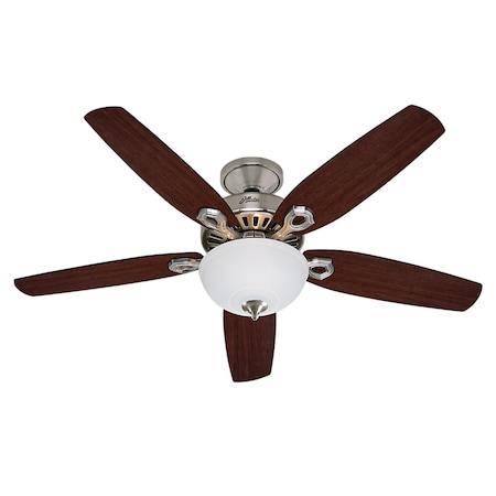 Hunter Hunter Builder Deluxe 52 in. Brushed Nickel LED Indoor Ceiling Fan 53090